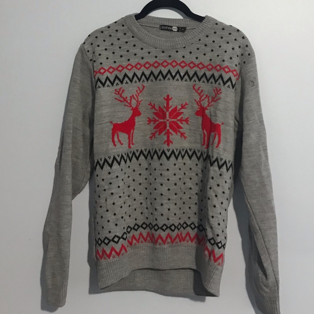 Boohoo Man Deer Christmas Sweater